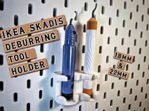Deburring tool holder for Ikea Skadis