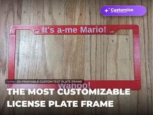 The Most Customizable License Plate Frame