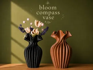 Bloom Compass Vase – Organic Twisted Vase