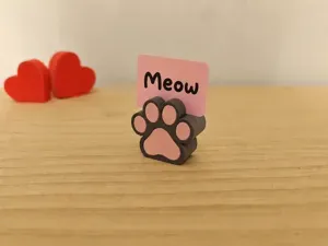 Paw Table Card Holder - NoAms and AMS Versions