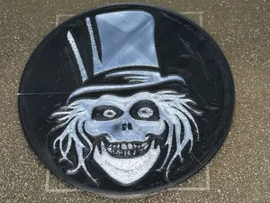 Glow in the Dark Round Hatbox Ghost Drink Coasters
