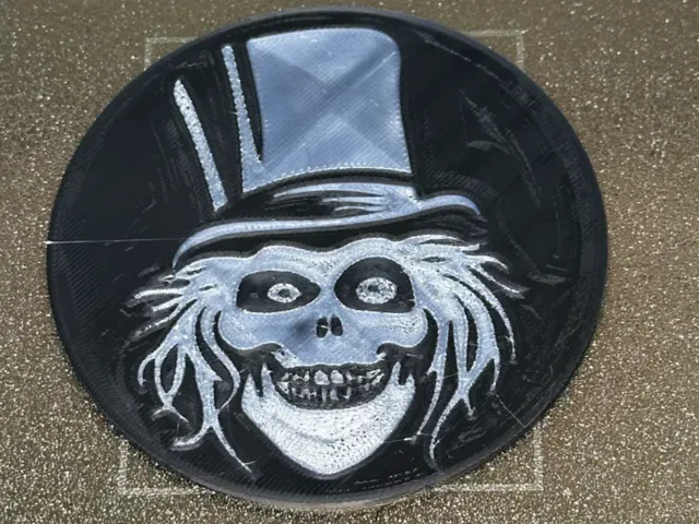Glow in the Dark Round Hatbox Ghost Drink Coasters