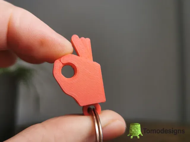 Mini Flip OK Hand Keychain — Image 3 of 5