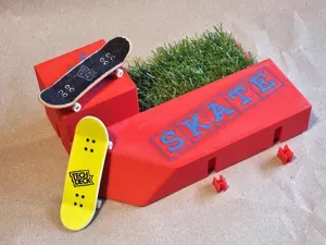 Fingerboard Skatepark Modular - Obstacle w/ grass