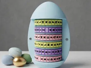 Egg Cryptex—6-Letter Combination Lock EasterPuzzle