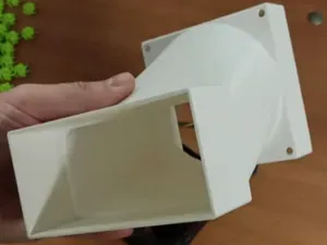 Ventilation adapter for computer fan.