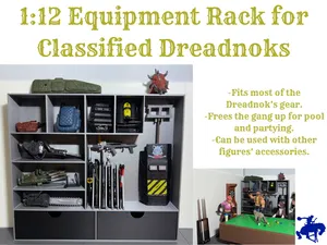 Equipment Rack for 1:12 Scale Figure Accessories