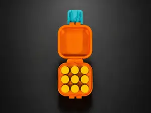 Compact 3ml Peptide vial case snapbox, (9 vials)