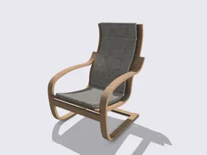 Miniature Ikea Poang lounge chair for doll house