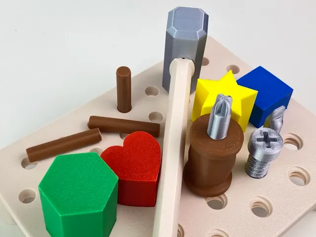 Kids Workbench Screw & Nail Sensory Montessori Toy — Фото 6 из 14