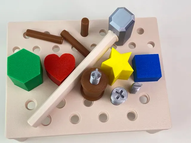 Kids Workbench Screw & Nail Sensory Montessori Toy — Фото 2 из 14