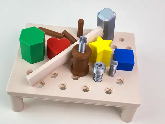 Kids Workbench Screw & Nail Sensory Montessori Toy — Фото 14 из 14