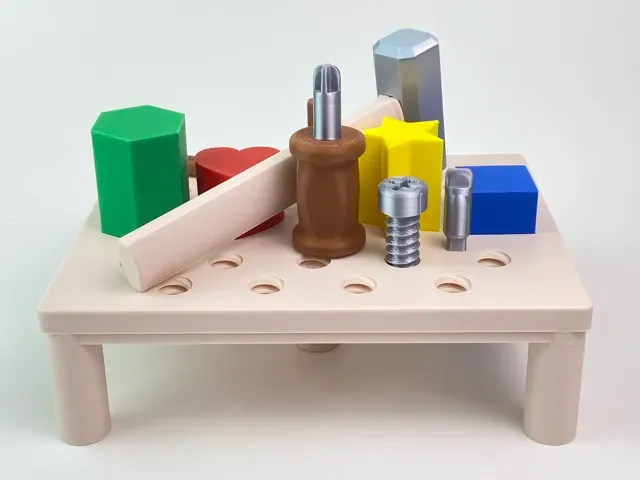 Kids Workbench Screw & Nail Sensory Montessori Toy — Фото 4 из 14