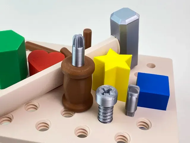 Kids Workbench Screw & Nail Sensory Montessori Toy — Фото 8 из 14