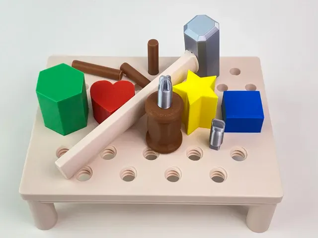 Kids Workbench Screw & Nail Sensory Montessori Toy — Фото 10 из 14
