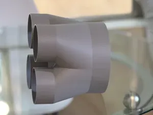 4x 4"(100mm) to 1x 8"(200mm) 5-way adapter