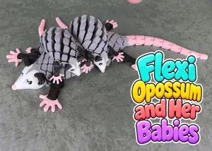 Flexi Opossum and Baby Opossums