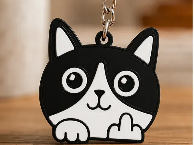 porte clé chat rigolo