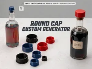 Round cap custom generator - Tapones, tapas.