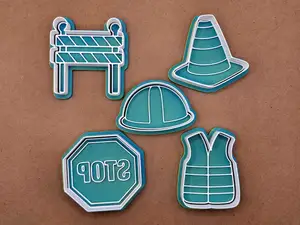 Traffic Construction Cookie Cutter Stamp Set