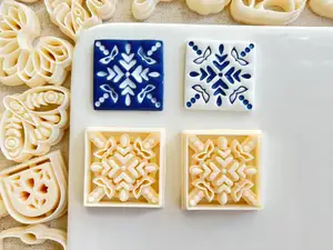 Flower brick polymer clay cutters