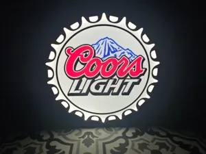 Coors Light Bottle Cap LED Lightbox Sign