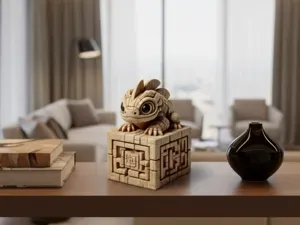 Aztec Lizard Statue