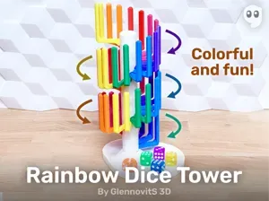 Rainbow Dice Tower (no AMS/MMU needed)