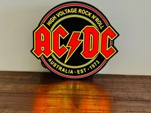 AC/DC (ACDC) Australian Rock Roll Band Icon Light