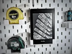 Kindle holder for Ikea Skadis pegboard