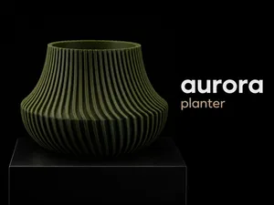 Aurora Japandi Ribbed Planter