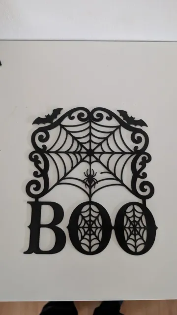 BOO Spiderweb Sign – Gothic Halloween Decor — Image 4 of 4