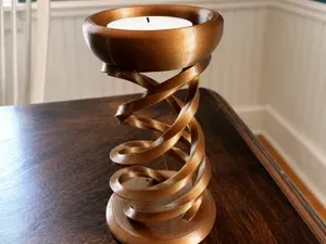 Twisted Tea Light Ribbon Spiral Light Holder