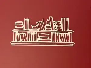 Wanddeko "Book shelf"