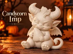 Candycorn Imp | Cute Desk & Shelf Decor
