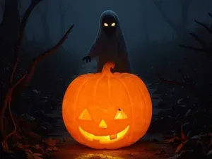 Leuchtender Kürbis - Jack O`Lantern