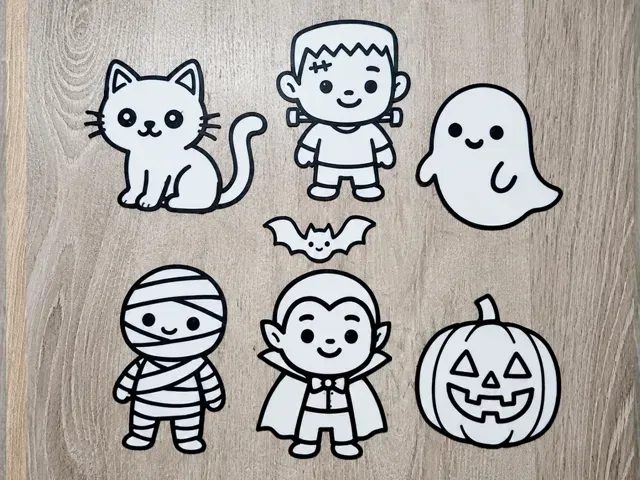 Kit para colorear de adornos de halloween