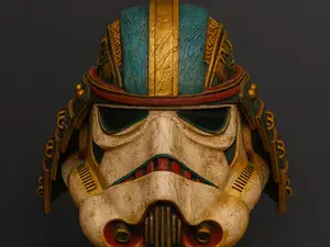 Samurai Stormtrooper Helmet Display Prop
