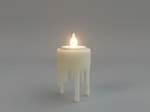 Candlesticks dripping with wax