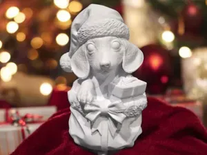 Christmas Gift Pup ornament