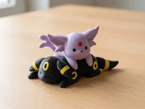 Umbreon and Espeon chibi eeveelutions Pokemon toy
