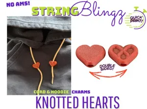 Knotted Heart StringBlingz | Hoodie Cord Charms