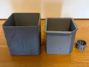 Stone Cube Planter – Self-Watering with Wick Cup