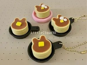 Bunny Pancake clicker keychain