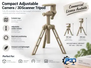 Compact Adjustable Camera / Phone / Scanner Tripod