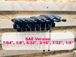 T-Handle SAE Hex (Allen) Holder Wall Mount