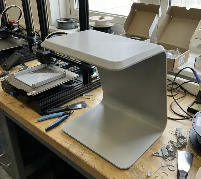 Minimalist C-Stand Laptop Dock & Desk Space Saver — Image 4 of 5