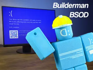 Roblox Forsaken Builderman BSOD minifigure