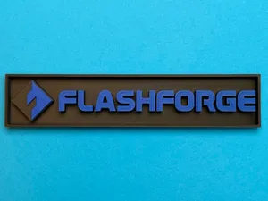 FLASHFORGE Logo with emboss letters
