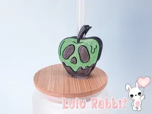 Halloween Candy Apple Straw Topper